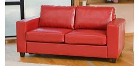 Sofa Collection Brand New Red 2 Seat and 3 Seat Sofa Suite in Bonded Leather