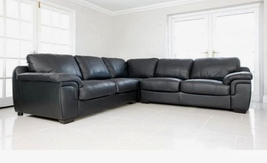 SOFASANDMORE BRAND NEW LUXURY AMY FAUX LEATHER CORNER SUITE IN BLACK OR BROWN