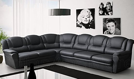 SOFASANDMORE TEXAS BIG CORNER SOFA SUITE - FAUX LEATHER