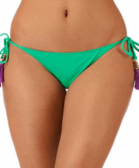Sofia By Vix Womens Sofia By Vix Solid Aqua Tie Side Bikini