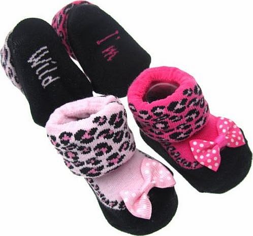 Funky Im Wild Gift Socks - Pink - 0-6 Months