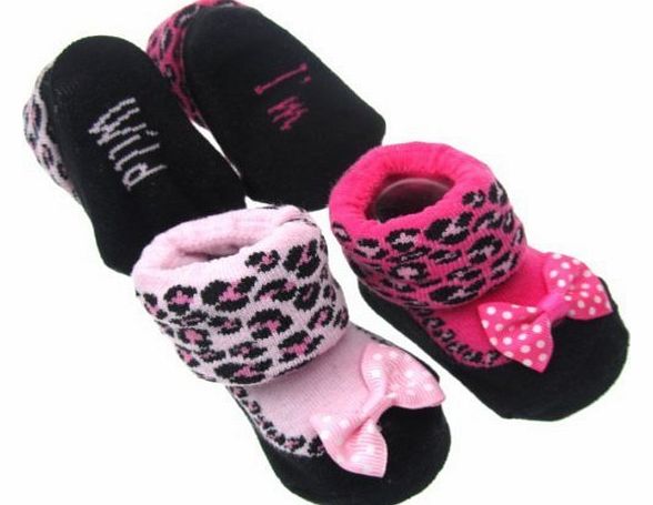 Funky Im wild gift socks by Soft Touch - Size Fuschia - 0-6 Months
