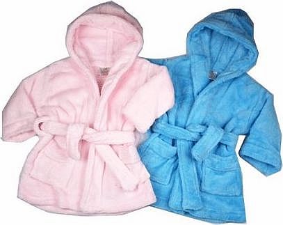 Soft Touch Gorgeously Soft fleece dressing gown by Softtouch - Size Blue - 6-12 Months