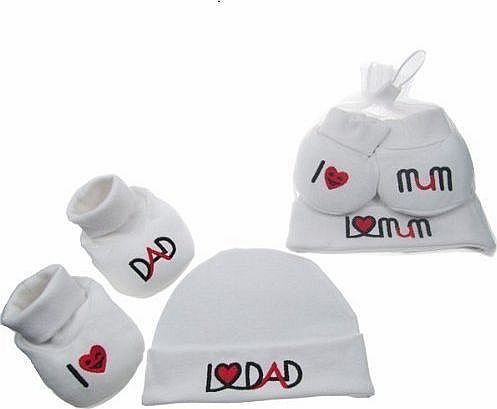 Soft Touch I love Mum & I love Dad 2 pce gift set by Soft Touch - Size Dad - New Born
