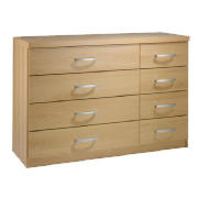 4 + 4 Drawer Chest, Beech effect