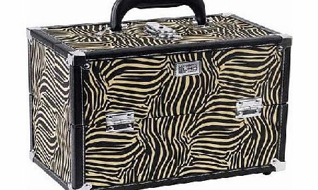 Soho Rebel Rebel Large Zebra Print Beauty Case
