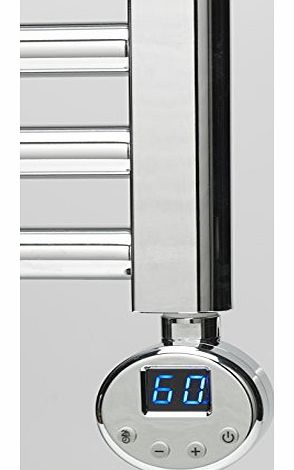 Chrome R1 Thermostatic Electric Element Digital for Towel Radiator 600W