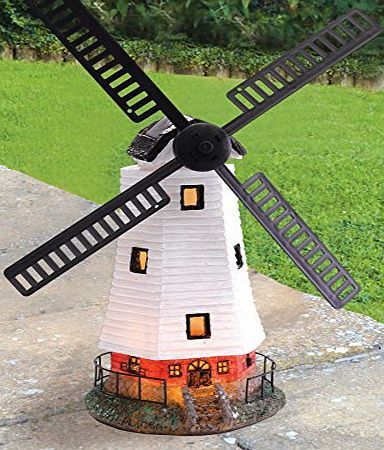 Solalite Traditional Solar Powered Windmill Wind Powered LED Garden Ornament
