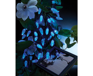 solar String Lights White Pine Cone (100)