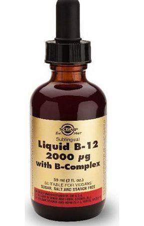 Solgar Liquid B12 2000ug with B-Complex (2fl.oz) 59ml