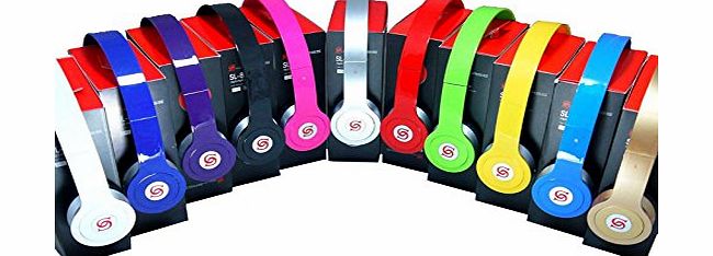 Solid Bass  HEADPHONES FOLDING amp; DETACHABLE CABLE WIDE RANGE OF COLOURS AVAILABLE (White)