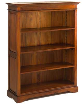 solid Mahogany 55in x 43.5in Low Bookcase