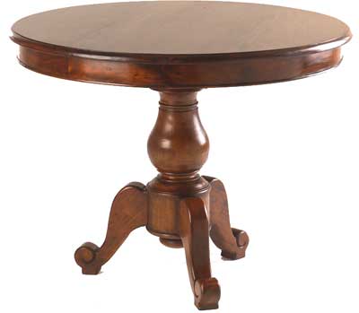 solid Mahogany Round Pedestal Dining Table