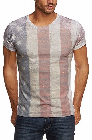 Solid Mens T-shirt - Kimber Crew Neck Short Sleeve T-Shirt, Beige (Kit 4027), Small (Manufacturer size: Small)