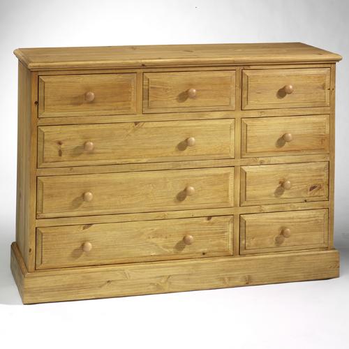 Solid Pine Furniture - English Heritage Furniture English Heritage 9 Drawer Chest 310.204