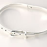 solid silver bangle with buckle clasp