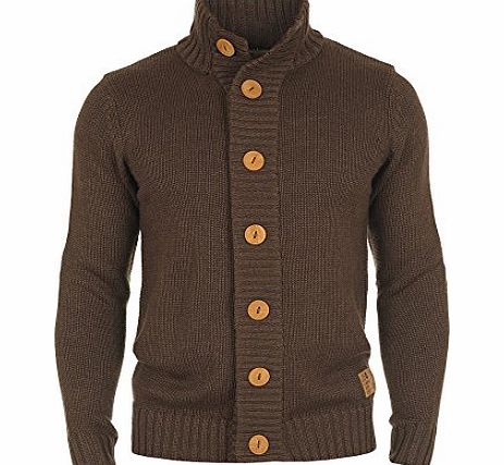 Solid  Pete Cardigan, Size:XL;Colour:Coffee Bean Melange (8973)