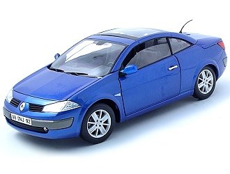 Solido Renault Megane CC 2003 (closed) (1:18 scale in Metallic Blue)