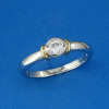 Rub Set Diamond Ring - Gtd 20 Points Diamond