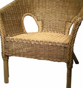 Somerset Levels Wicker Loom Style Chair - Oak Wash