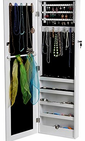 Songmics-Display Songmics JBC24W Jewellery Hanging Wall Cabinet 120 x 36 x 9.5 cm (H x W x D)