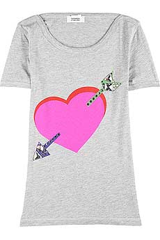 Heart print T-shirt