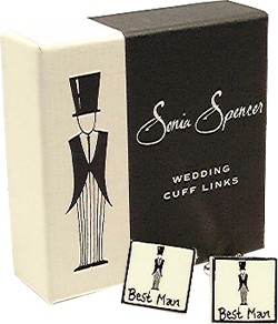 Sonia Spencer best man cufflinks