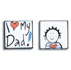 Sonia Spencer Designs I Love My Dad Cufflinks (Boy)