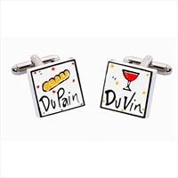 Sonia Spencer Du Vin / Du Pain Bone China Cufflinks by