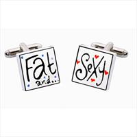 Sonia Spencer Fat And Sexy Bone China Cufflinks by