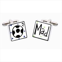 Football Mad Bone China Cufflinks by