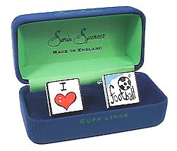 I Love Football Cufflinks