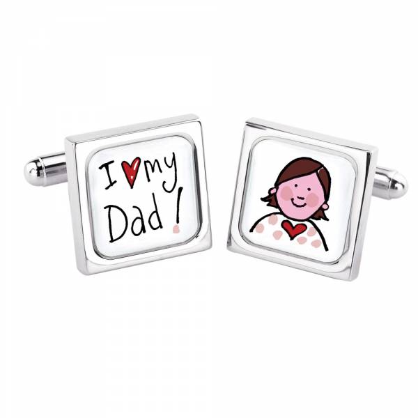 Sonia Spencer I Love My Dad Cufflinks (Girl)
