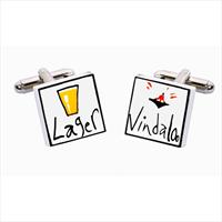Sonia Spencer Lager and Vindaloo Bone China Cufflinks by