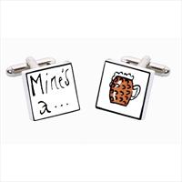 Sonia Spencer Mines A Pint Bone China Cufflinks by