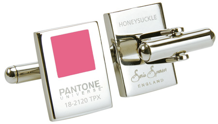 SONIA Spencer Pantone Cufflinks - Honeysuckle Pink