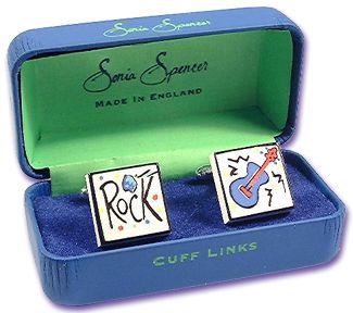 sonia Spencer Rock Guitar Cufflinks