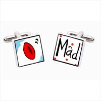 Sonia Spencer Rugby Mad Bone China Cufflinks by