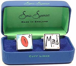 Sonia Spencer Rugby Mad Cufflinks