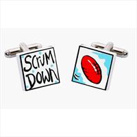 Sonia Spencer Scrum Down Bone China Cufflinks by
