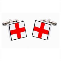 Sonia Spencer St. Georges Cross Bone China Cufflinks by
