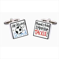 Sonia Spencer Thanks to His Tackle Bone China Cufflinks by
