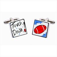Touch Down Bone China Cufflinks by