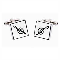Treble Clef Bone China Cufflinks by