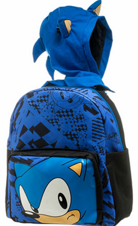 Sonic The Hedgehog Backpack With Cape And Hood