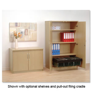 Sonix Cupboard 2 Door Tall W954xD600xH1600mm Maple