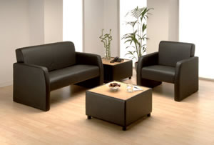 Reception Sofa W1160xD800xH790mm Leather