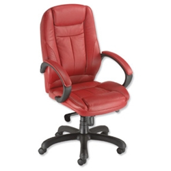 Sonix Syracuse Leather Red Armchair