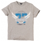 Mens Motto T-Shirt Grey Marl