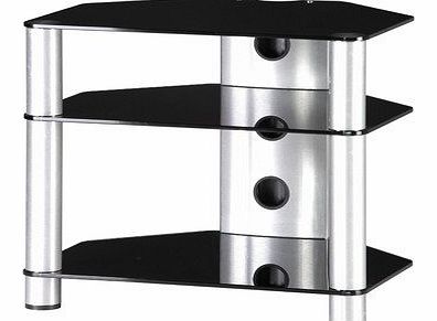 Sonorous RX2130 Black Glass and Silver Aluminium Hi-Fi Separates Rack